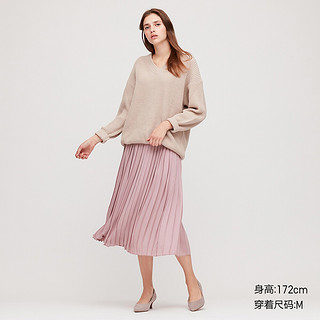 女装 雪纺打褶长裙(半身裙） 425371 优衣库UNIQLO