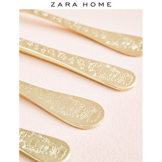 Zara Home 金色压纹餐匙搅拌勺甜品勺子家用餐具 47944300302