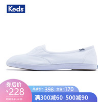 Keds旗舰店 女帆布鞋 浅口乐福鞋平底懒人鞋一脚蹬WF57163