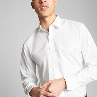 Gap男装商务翻领长袖衬衫293493 休闲上衣时尚男士衬衣职业装