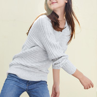 预售Gap女装套头圆领长袖毛衣373582 W 纯色打底针织衫洋气线衫