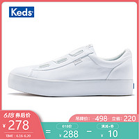 Keds女鞋 女厚底帆布鞋 松糕鞋休闲百搭小白鞋WF59220