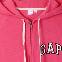 Gap女装休闲连帽卫衣外套440867 开衫logo上衣女士时尚条纹运动衫
