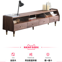 原始原素实木电视柜黑胡桃木美式四抽地柜环保客厅电视机柜B5083