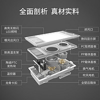 NVC Lighting 雷士照明 多功能风暖浴霸集成吊顶家用嵌入式暖风机排气照明一体