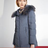 波司登羽绒服女士新品冬季中长款连帽修身厚外套B90141046LJ