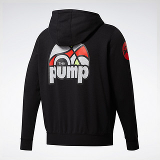 Reebok锐步男女休闲外套 PUMP HOODY 情侣运动复古夹克GJ0091