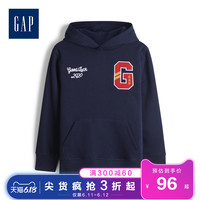 Gap男童舒适套头连帽衫春525037 时尚LOGO儿童洋气卫衣男潮流
