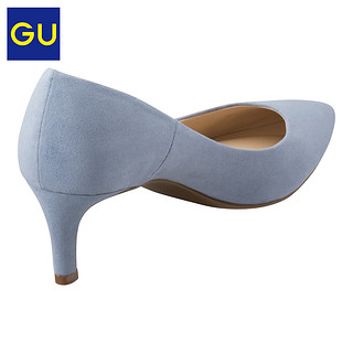 GU极优女式舒适软垫尖头单鞋浅口商务通勤高跟321014