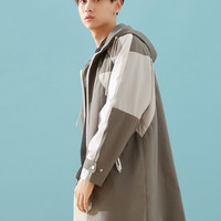 美特斯邦威夹克男连帽2019春季新款韩版潮流防风户外中长款外套男