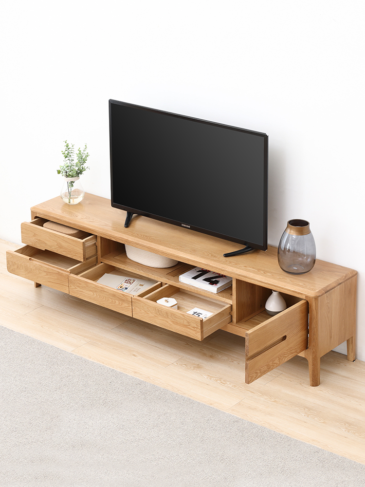 原始原素a508467纯实木电视柜12036045m单门三抽屉