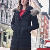 波司登毛领羽绒服女长款过膝新款保暖加厚简约冬装外套B90141014