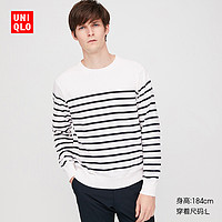 男装 SUPIMA COTTON条纹圆领针织衫(长袖) 427351 优衣库UNIQLO