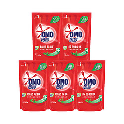 OMO 奥妙 除菌除螨洗衣液浓缩酵素持久留香家庭家用护理400g*5