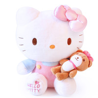 新品sanrio Hello Kitty凯蒂猫毛绒公仔蝴蝶可爱亮灯毛绒娃娃礼物