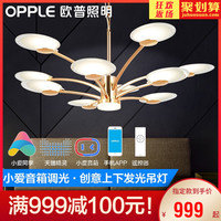欧普照明 OPPLE现代时尚吊灯智能调光创意个性餐厅客厅卧室北欧灯具DD半