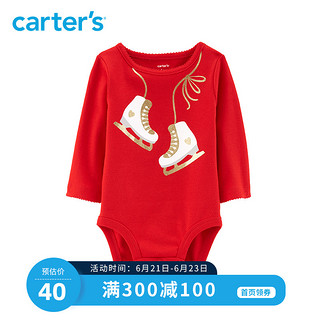 Carters新生婴儿连体衣春夏长袖全棉女宝宝包屁衣哈衣爬服118I759