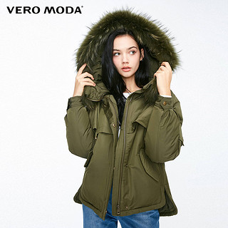 Vero Moda可拆卸貉子毛连帽加厚羽绒服|319123501