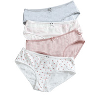 歌瑞尔【4条装】时尚中腰平角裤性感舒适少女内裤组合BWM19014