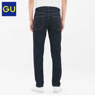 GU极优男装弹力修身牛仔裤(水洗产品)直筒休闲时尚男士长裤306569