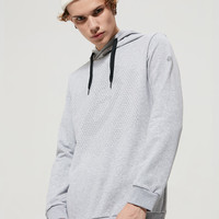 ASICS亚瑟士男式印花连帽套头卫衣运动休闲外套防风保暖服