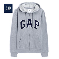 Gap男装连帽卫衣开衫490384 2019新款logo上衣男士运动外套