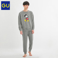 GU极优男装起居套装disney米奇迪士尼合作款舒适休闲睡衣男323373