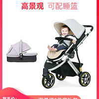 Babyruler babyruler高景观婴儿推车避震可坐可躺折叠双向新生儿童三轮推车