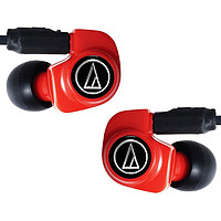 audio-technica 铁三角 ATH-IM70 入耳式挂耳式动圈有线监听耳机 红色 3.5mm