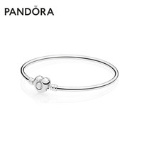 PANDORA 潘多拉 字母组合 Moments系列 596268 心形925银手镯 21cm