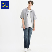 GU极优男装弹力修身牛仔裤(水洗产品)百搭紧身裤子男潮牌317364