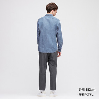 UNIQLO 优衣库 425057 男士纯棉长袖牛仔衬衫