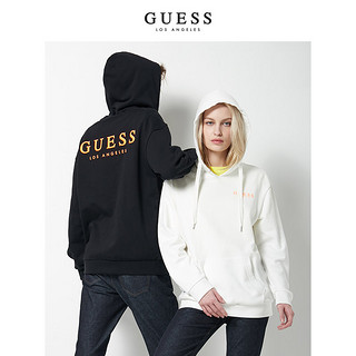 GUESS情侣卫衣2020新款女纯色字母印花LOGO连帽上衣-YK1K9430K