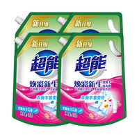 超能 双离子系列 焕彩新生洗衣液 1kg*4袋 晨露栀子花香