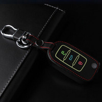 华饰 大众CC钥匙包 适用于CC专车专用钥匙包钥匙套 CC改装 夜光黑