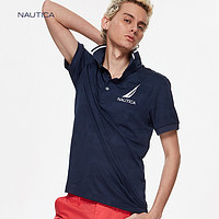 NAUTICA/诺帝卡男装Polo衫男春夏印花修身针织衫男NA003068