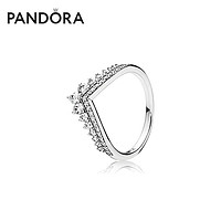 PANDORA 潘多拉 公主心愿925银戒指女197736CZ对戒饰品官网男女戒指