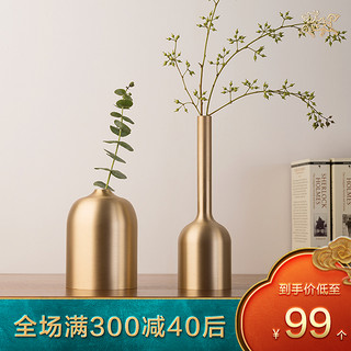 铜师傅 全铜摆件 《铜师傅全铜花瓶》工艺品 插花花瓶 家居装饰品