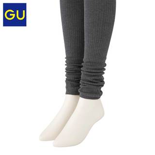 GU极优女装WARM罗纹紧身裤(12分)时尚简约打底裤连体裤309819