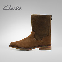 clarks其乐女鞋Clarkdale Axel秋冬英伦低跟瘦瘦靴雪地靴加绒靴女