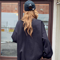 韩都衣舍2020春装新款女装韩版宽松套头百搭加绒潮卫衣JW13147筱