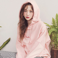 韩都衣舍2020新款潮宽松连帽学生慵懒ins上衣女bf卫衣IG8581僥