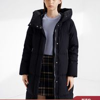 波司登女新款长款休闲时尚保暖羽绒服冬装外套纯色B90141530DS