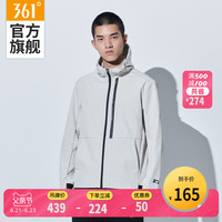 361°男装单夹克春季新款361保暖宽松上衣休闲时尚拉链运动外套男