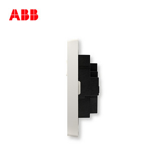 ABB开关插座 轩致无框 雅典白色 一开16A三孔带开关空调插座AF228
