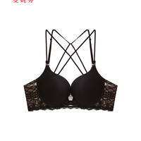曼妮芬美背文胸软钢圈内衣前扣无痕蕾丝性感百搭胸罩舒适露背裹胸