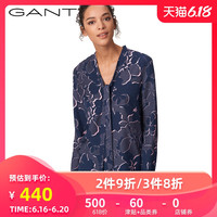 GANT/甘特女士春万代兰印花长袖V领衬衫4301022