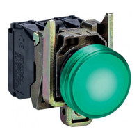 施耐德电气 XB4B 绿色 230-240VAC 金属 XB4BVM3 指示灯
