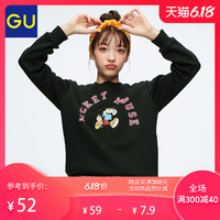 GU极优童装套头卫衣Disney米奇迪士尼合作款复古可爱套头衫323371