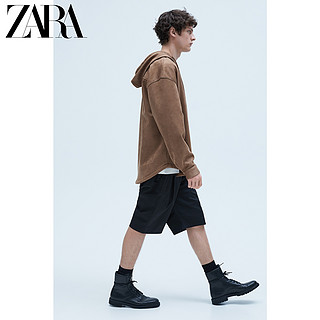 ZARA 新款 男装 宽松落肩绒面质感效果夹克外套 08574425707